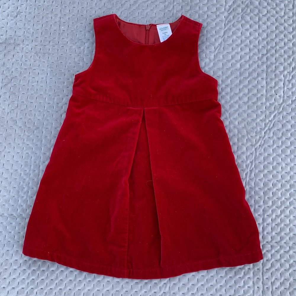 ❤Baby girls red velvet dress